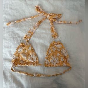 yellow halter bikini top